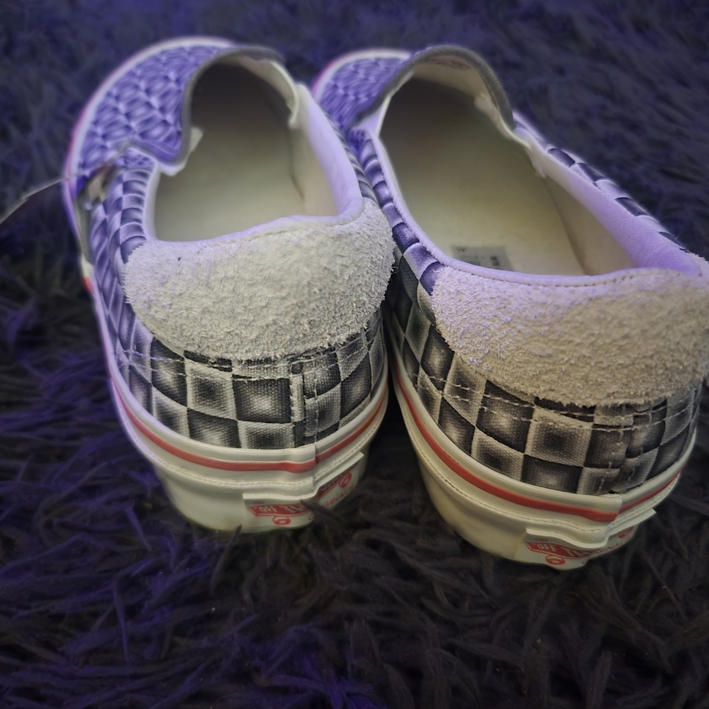 Vans Black and White Checkered Slip-On Shoes Men Or Womens! Womens Size 8 - Picture 3 of 4